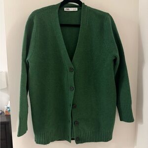 Zara Forest Green Knit Sweater